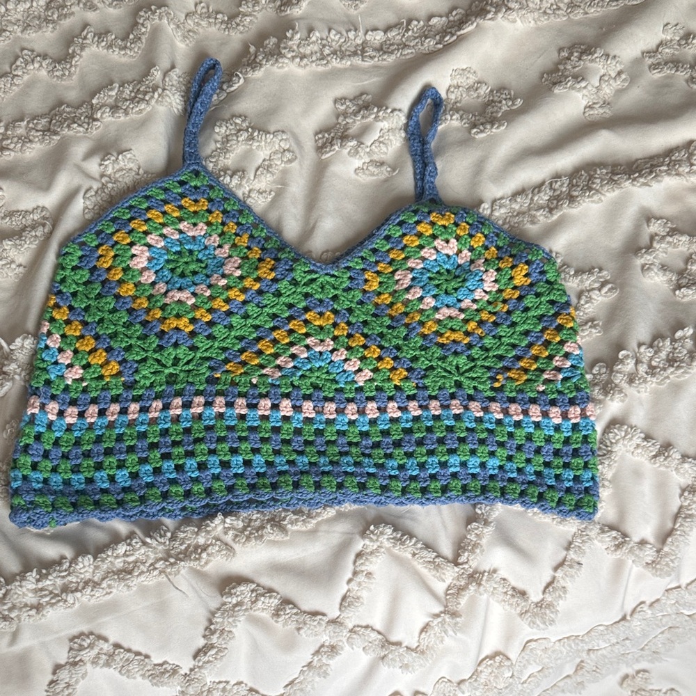 Colorful Crochet Crop Top